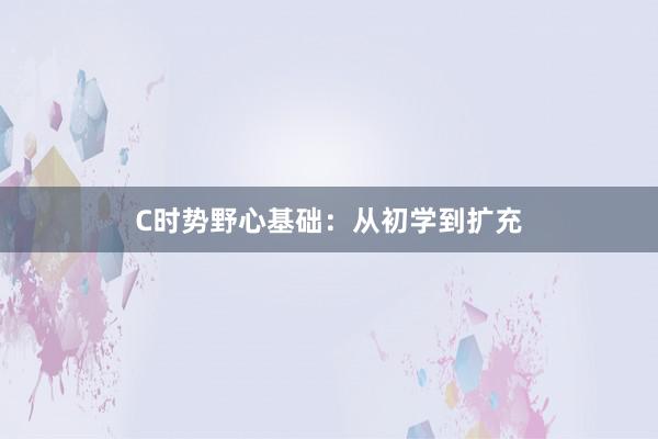 C时势野心基础：从初学到扩充