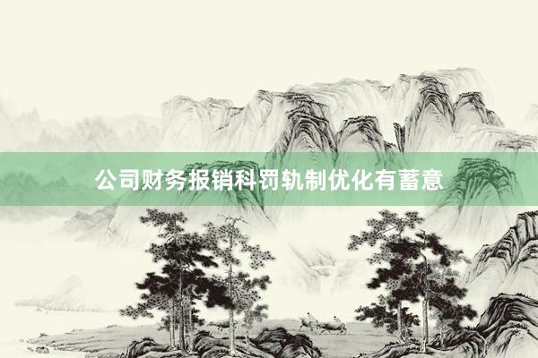 公司财务报销科罚轨制优化有蓄意